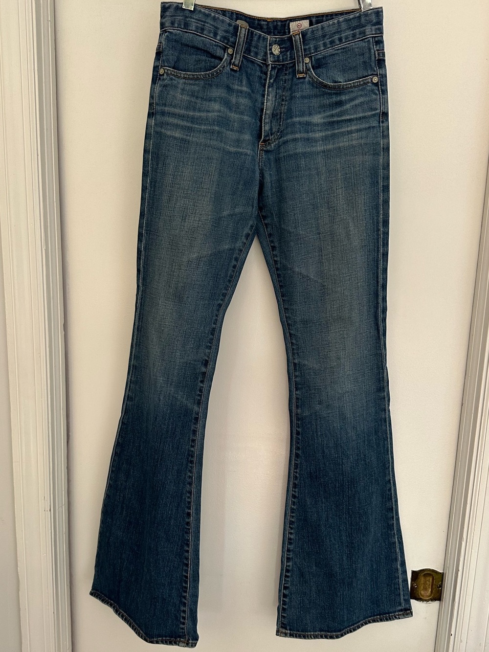 ADRIANO GOLDSCHMEID AG The Farrah 70s Bell Bottom Jeans 27R Inseam 34”